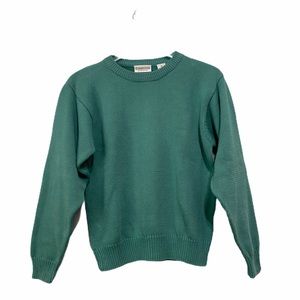 Essential Elements aqua blue all cotton sweater